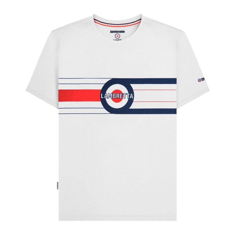 Lambretta Mens Target Band T-Shirt / White